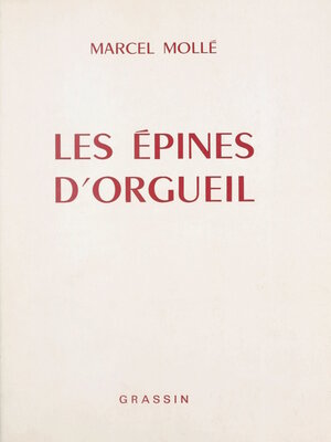 cover image of Les épines d'orgueil